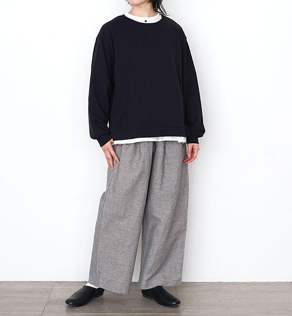 オローネ「リフレインスウェット」|スウェット・ジャージ|ブラック