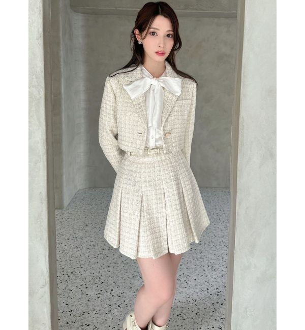 RESEXXY「ツイードクロップドジャケット【セットアップ着用可能】」|テーラードジャケット|