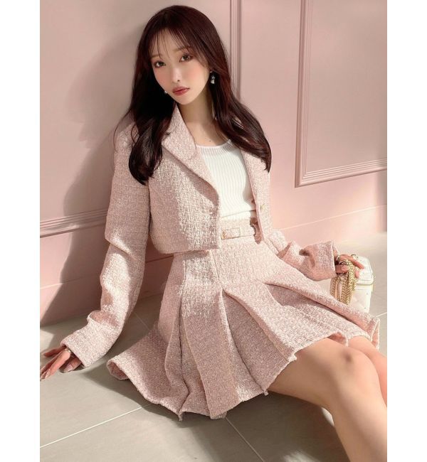 RESEXXY「ツイードクロップドジャケット【セットアップ着用可能】」|テーラードジャケット|