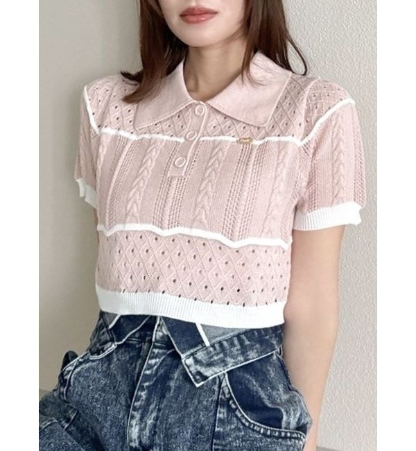 dazzlin「ハピネスカラーポロニット」|ニット・セーター|