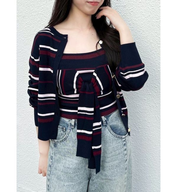 dazzlin「片結びニットビスチェ」|キャミソール|