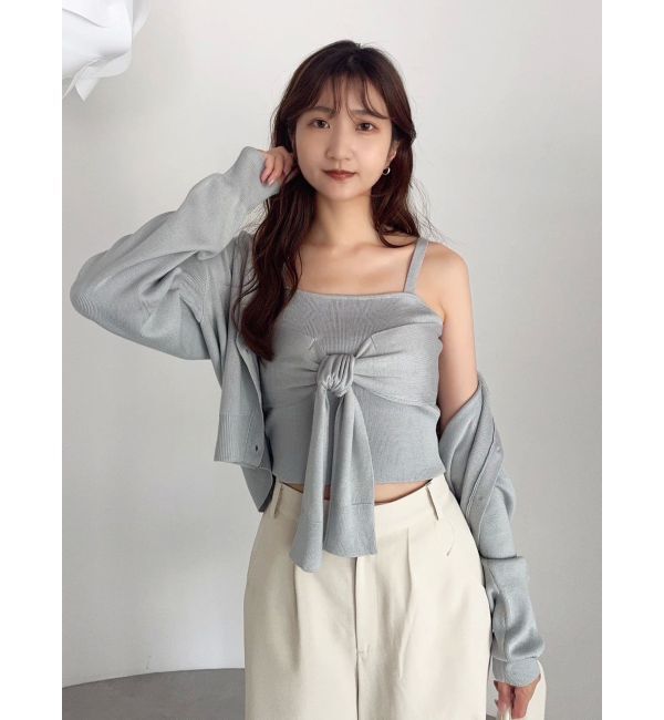 dazzlin「片結びニットビスチェ」|キャミソール|