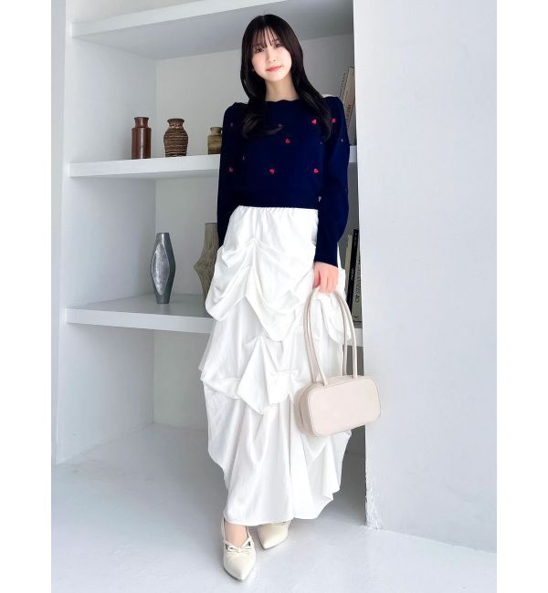 dazzlin「オフショルスカラップハートニット」|ニット・セーター|