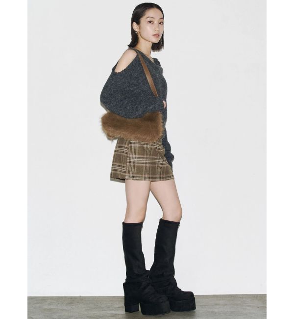 EMODA「ハートパッチボックスミニスカート」|スカート|