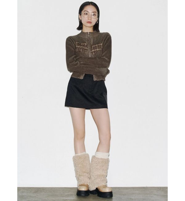 EMODA「ハートパッチボックスミニスカート」|スカート|