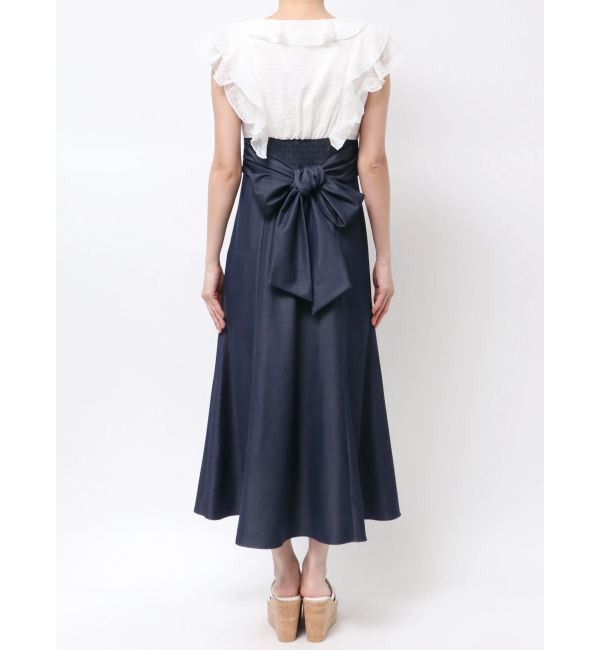 MERCURYDUO「2WAYラッフルブラウスドッキングワンピース」|ワンピース|