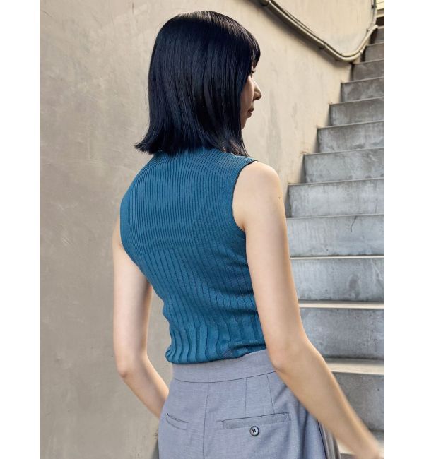 MURUA「リブデザインハイネックノースリーブニット」|ニット・セーター|