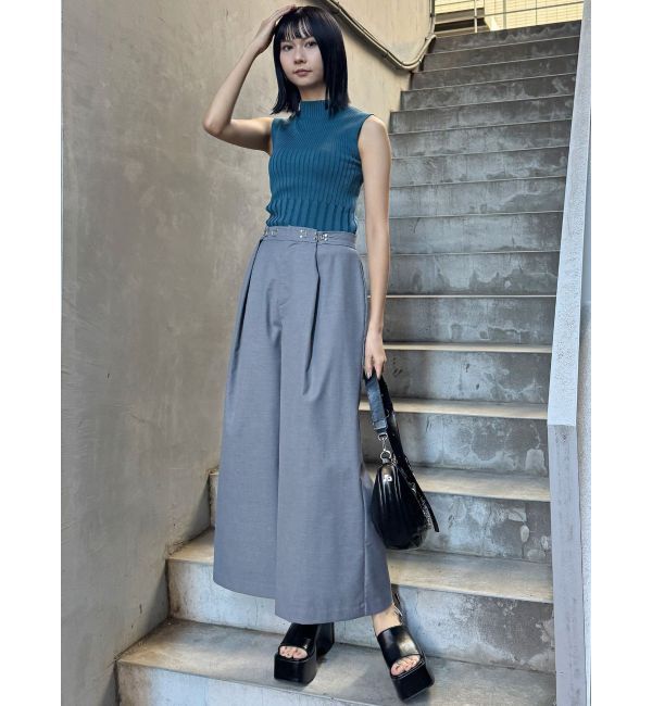 MURUA「リブデザインハイネックノースリーブニット」|ニット・セーター|