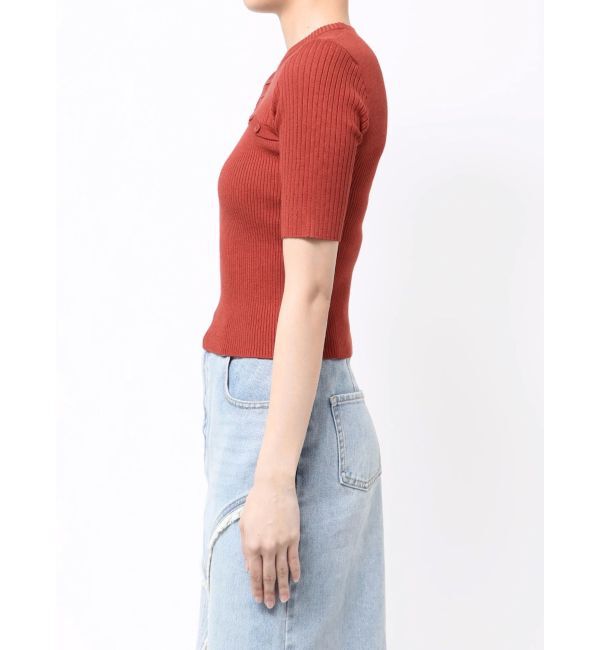 MURUA「アシメボタンデザインハーフニット」|ニット・セーター|