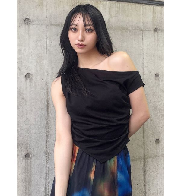 MURUA「ドレープワンショルトップス」|Tシャツ・カットソー|