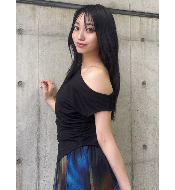 MURUA「ドレープワンショルトップス」|Tシャツ・カットソー|