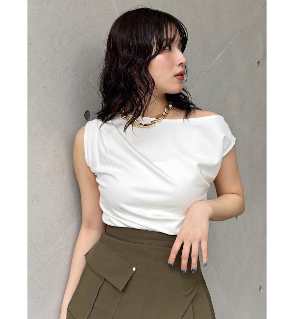 MURUA「ドレープワンショルトップス」|Tシャツ・カットソー|