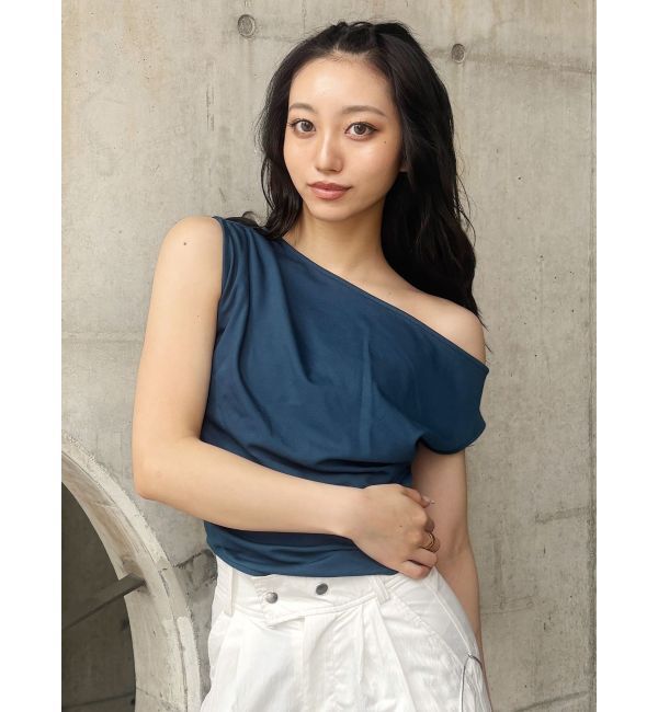 MURUA「ドレープワンショルトップス」|Tシャツ・カットソー|