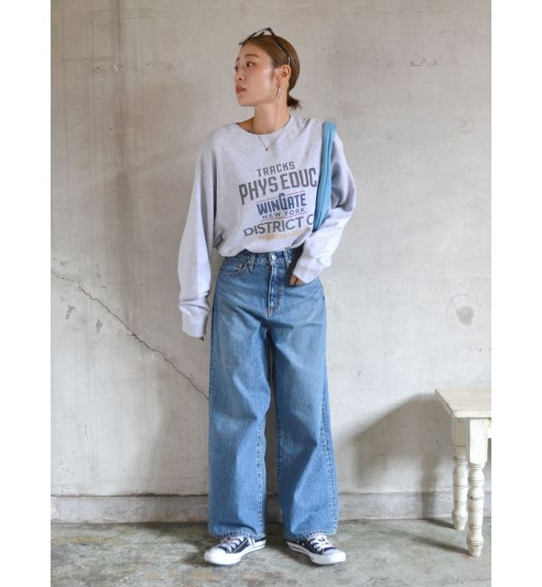 Ungrid「ハイウエストルーズデニム」|デニム|
