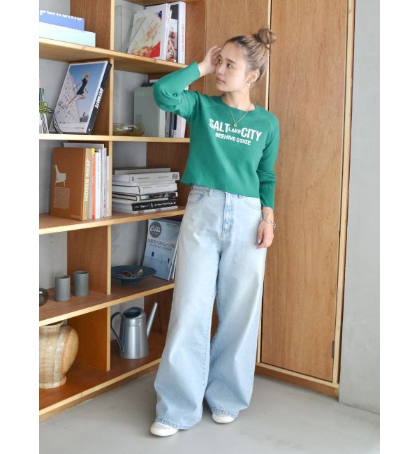 Ungrid「ハイウエストルーズデニム」|デニム|