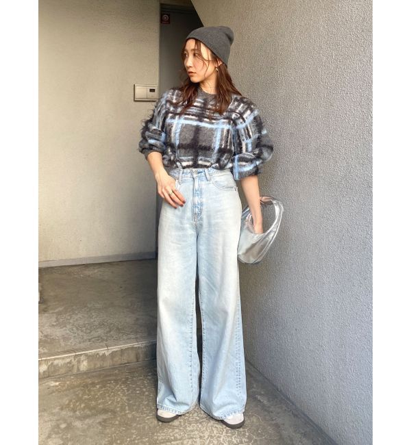 Ungrid「ハイウエストルーズデニム」|デニム|