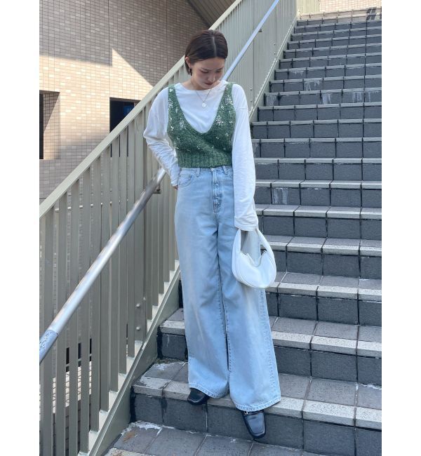 Ungrid「ハイウエストルーズデニム」|デニム|