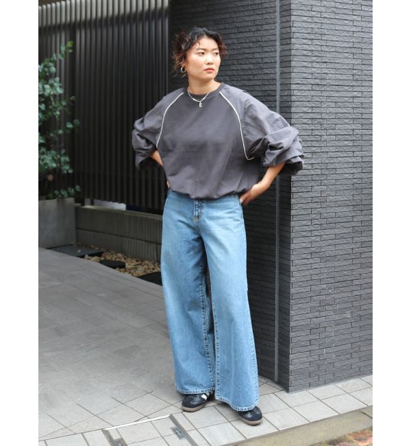 Ungrid「ハイウエストルーズデニム」|デニム|