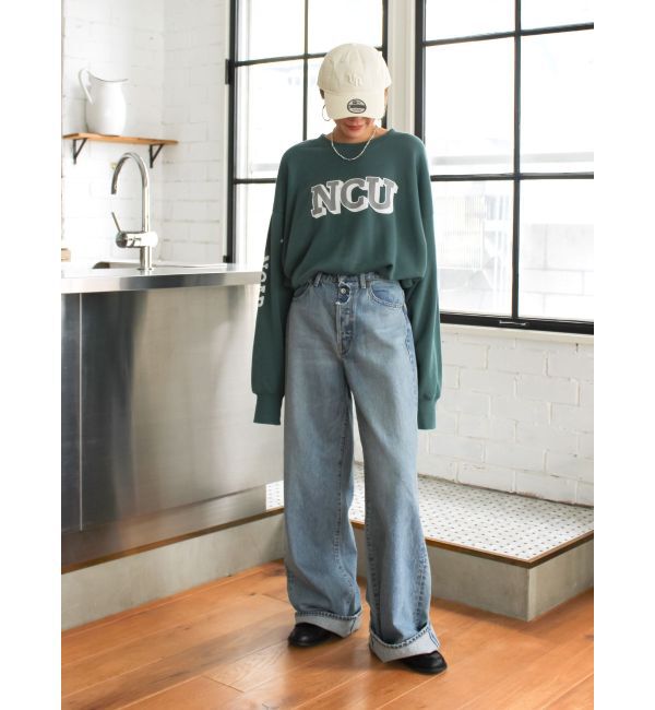 Ungrid「ロールアップルーズデニム」|デニム|