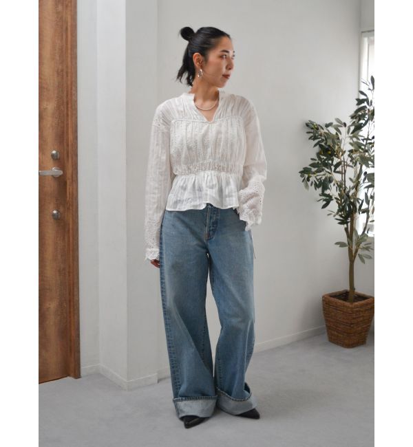 Ungrid「ロールアップルーズデニム」|デニム|