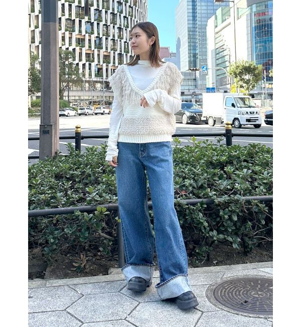 Ungrid「ロールアップルーズデニム」|デニム|