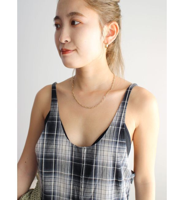 Ungrid「コクーンチェックキャミワンピース」|ワンピース|
