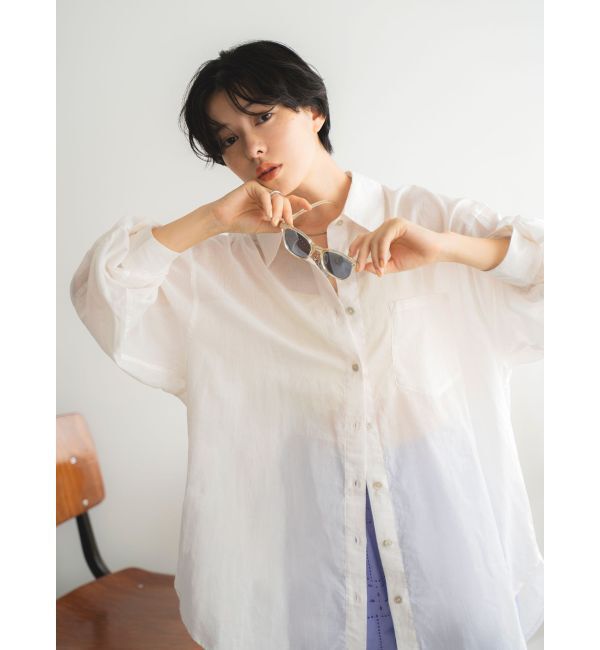 Ungrid「クリアフレームブルーレンズサングラス」|サングラス|