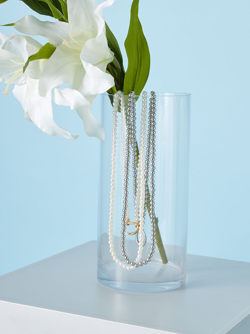 Mila Owen「メタルリングパールロングネックレス」|ネックレス|