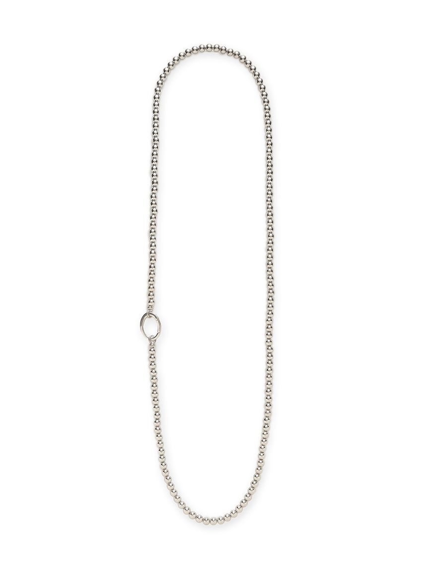 Mila Owen「メタルリングパールロングネックレス」|ネックレス|SLV