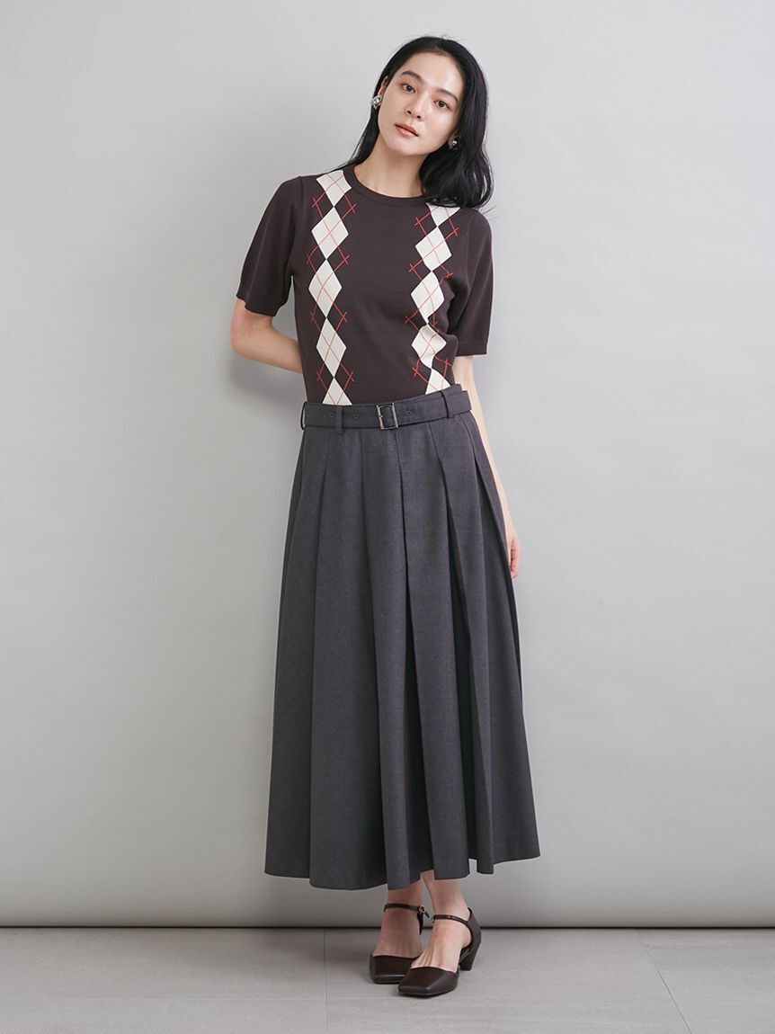 Mila Owen「プリーツスカートニットドッキングワンピース」|ワンピース|