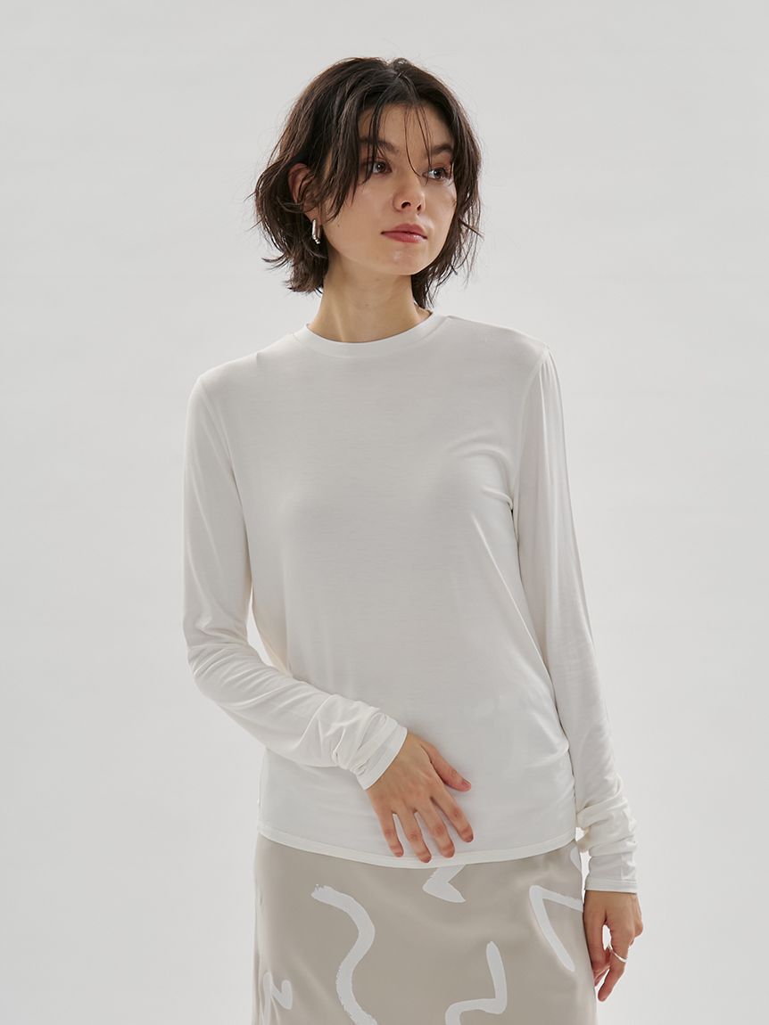 emmi atelier「バンブーロングスリーブカットソー」|Tシャツ・カットソー|