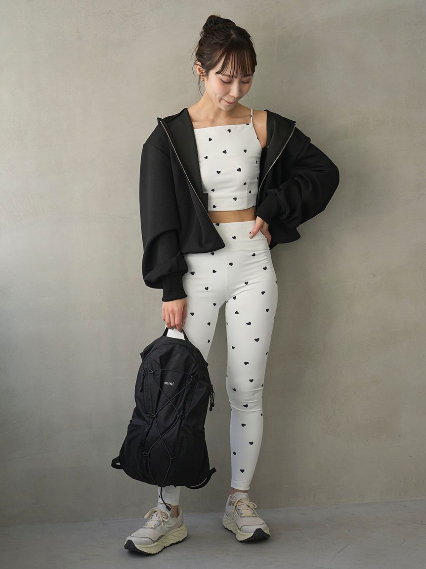 emmi yoga「【HEART】 ハートパターンレギンス/UVカット/接触冷感」|その他|