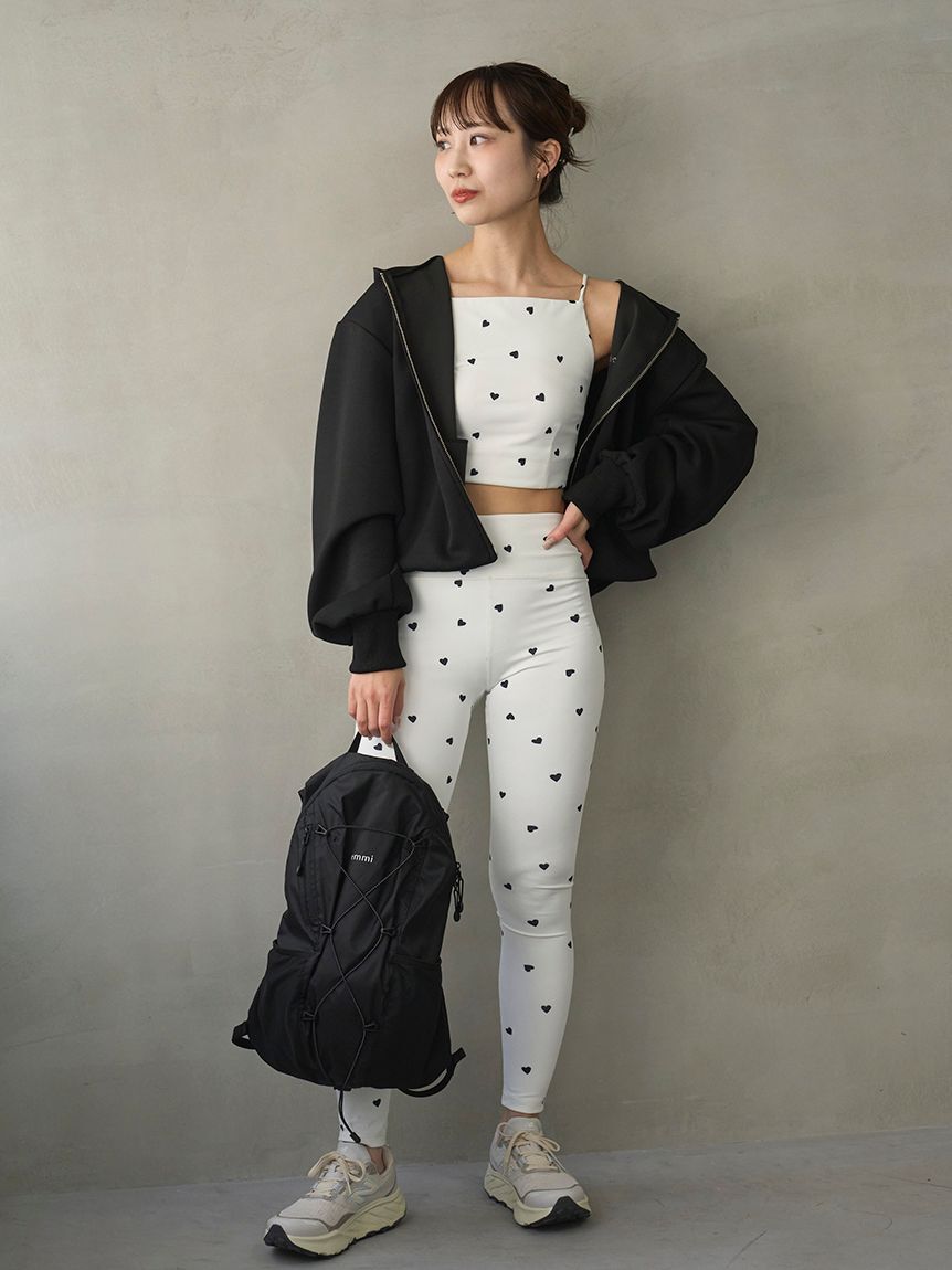 emmi yoga「【HEART】 ハートパターンレギンス/UVカット/接触冷感」|その他|