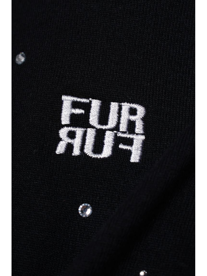 FURFUR「【WEB限定】ビジュー付きロゴ刺繍Tシャツ」|Tシャツ・カットソー|