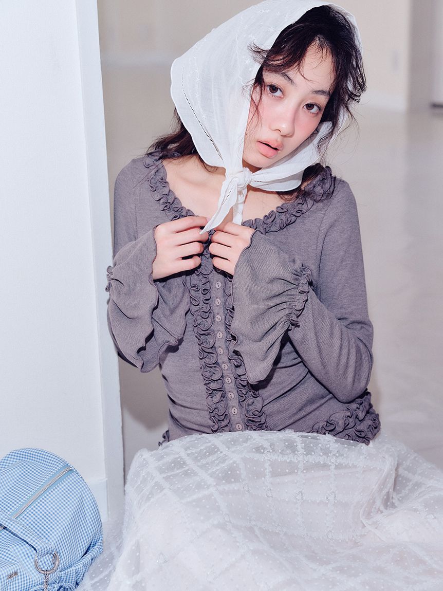 FURFUR「フリルチェックチュールスカート」|スカート|