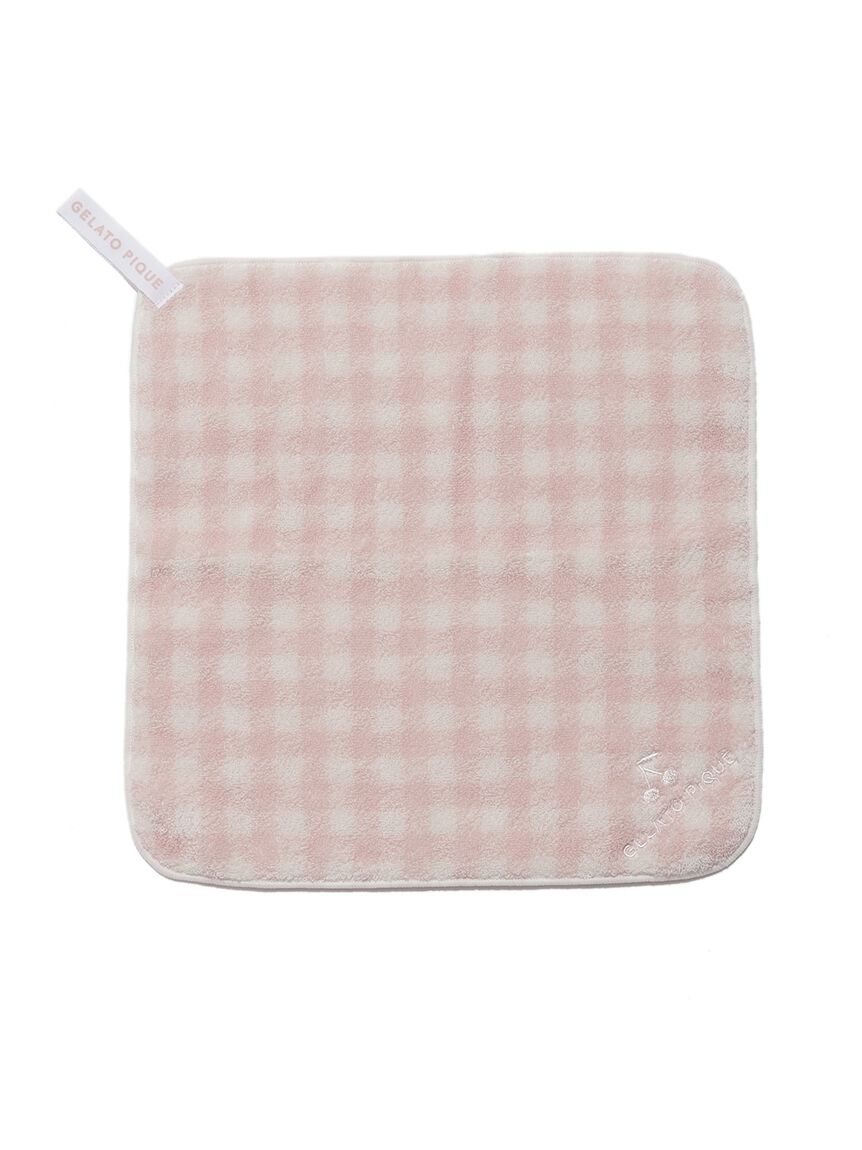 gelato pique「ギンガムチェックループ付きタオル」|ハンカチ|PNK