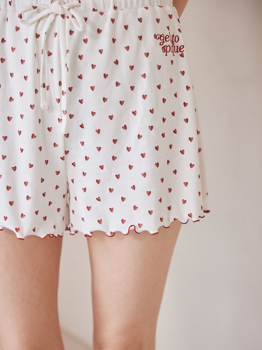 gelato pique「針抜きハート柄ショートパンツ」|ルームウェア|