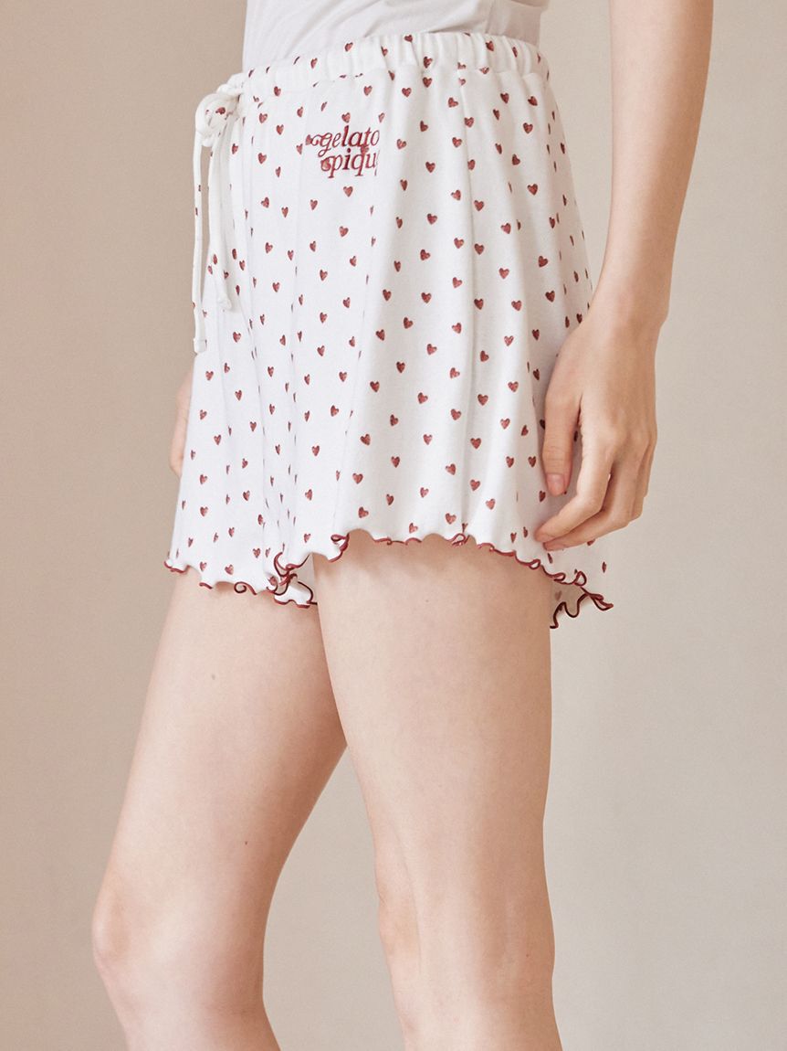 gelato pique「針抜きハート柄ショートパンツ」|ルームウェア|