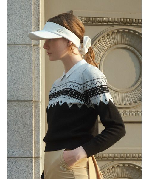 CELFORD「【CELFORD GOLF】　ロゴジャガードニットプルオーバー」|その他|