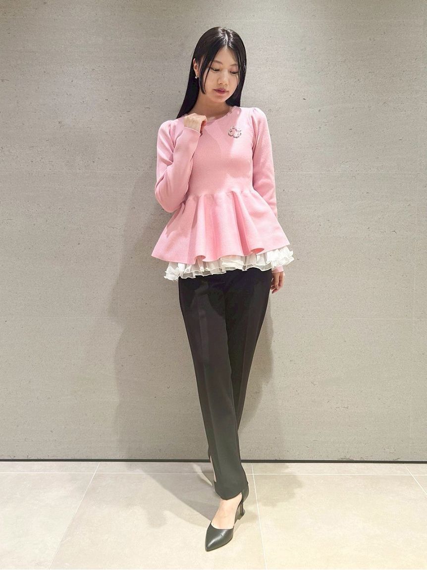 CELFORD「ペプラムドッキングニットプルオーバー」|ニット・セーター|