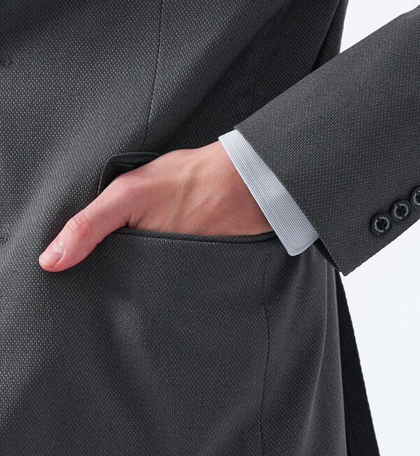 MACKINTOSH PHILOSOPHY「【25年春夏モデル】トロッター ジャケット #000（ナンバーゼロ）バーズアイストレッチ リサイクル」|テーラードジャケット|