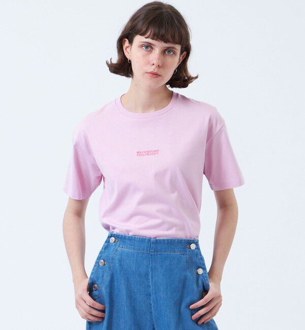 MACKINTOSH PHILOSOPHY「刺しゅうロゴTシャツ」|Tシャツ・カットソー|レッド