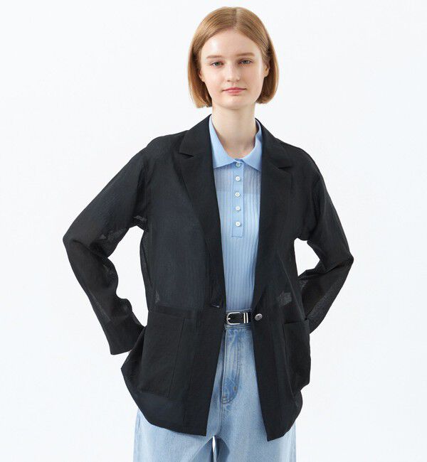 MACKINTOSH PHILOSOPHY「シアーガーゼライトジャケット」|テーラードジャケット|ブラック