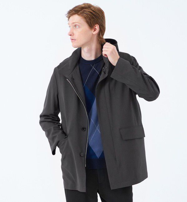 MACKINTOSH PHILOSOPHY「メランジツイル BELFAST（ベルファスト）ショート」|ブルゾン・スタジャン|チャコールグレー