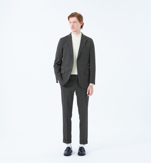 MACKINTOSH PHILOSOPHY「トロッター トラウザーズ#051 ストレッチドビー/千鳥」|スラックス|