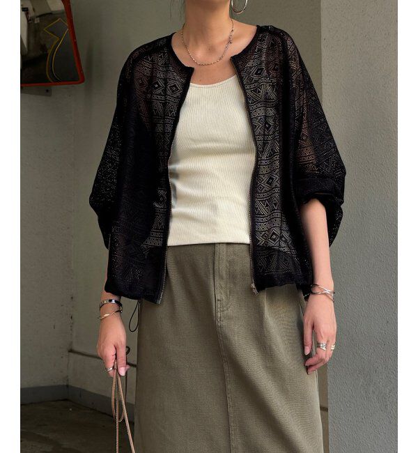 Lbc with Life「レースジップ6分ブルゾン」|ブルゾン・スタジャン|