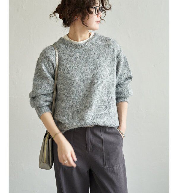 Lbc with Life「モヘヤタッチラウンドヘムPO」|カーディガン|グレー