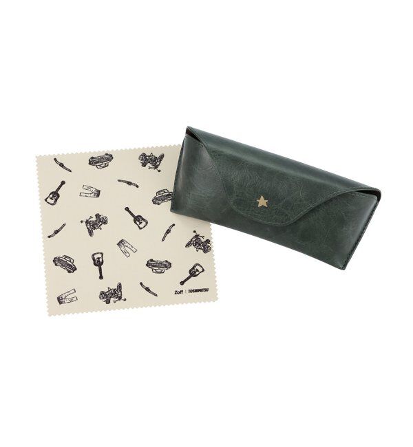  「[東海オンエア としみつさんコラボ] Zoff | TOSHIMITSU メガネ | 太縁 伊達メガネ 度付き レンズ交換券付」|メガネ|