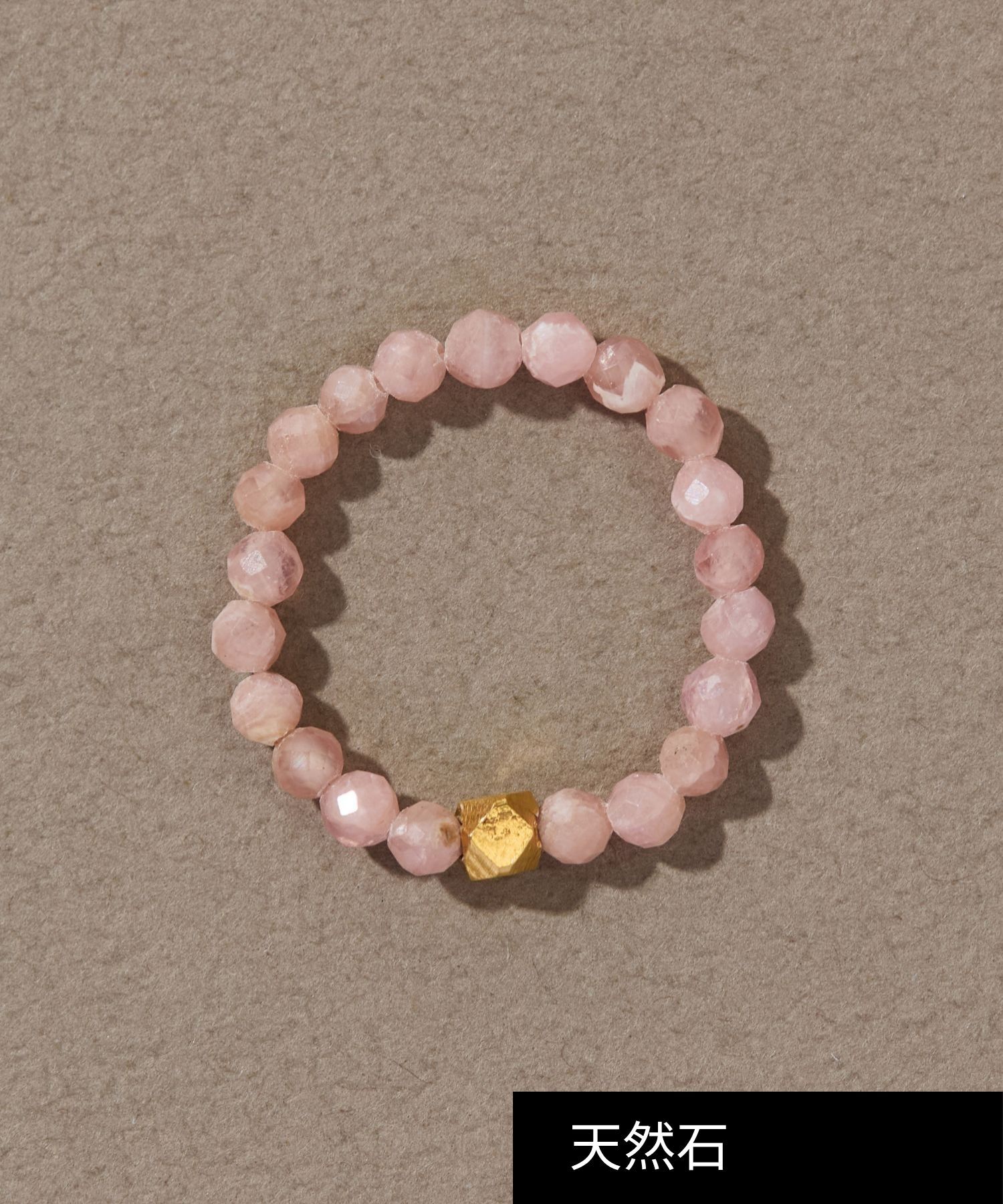 JUPITER「【SV】天然石ビーズリング/金属アレルギー対応　インカローズ」|リング|ピンク