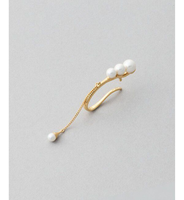 Jouete「[インイヤーカフス] パール チェーン」|イヤーカフ|イエローゴールド